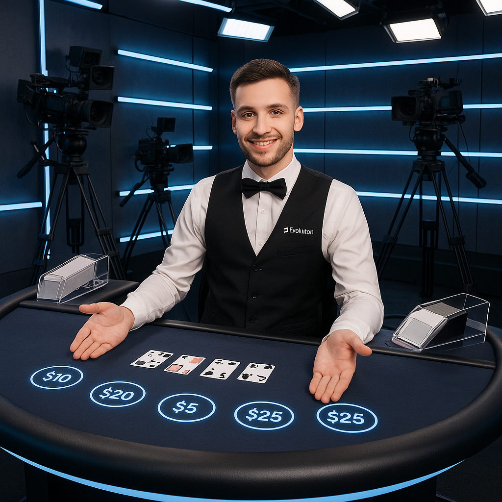 22bet - Live Blackjack - Evolution Gaming Real Dealers HD Stream
