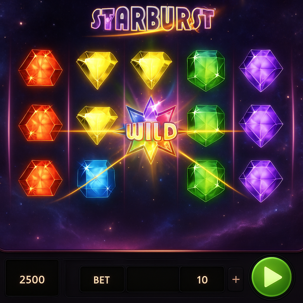 22bet - Starburst Slot Game - NetEnt Classic with Expanding Wilds