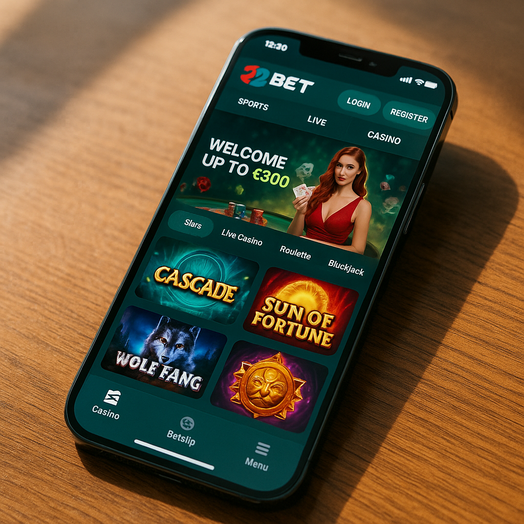 22bet - Mobile Platform Screenshot - Responzívna Verzia